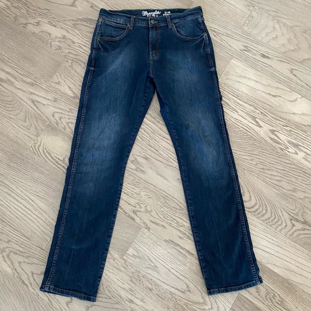 Wrangler Mens Retro Slim Straight Leg Jean 32x34